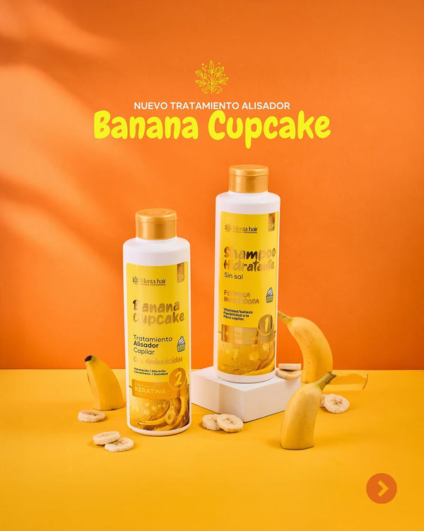 Kit Tratamiento Alisador Banana Cupcake + Gratis Paso 1 - X1.000ml