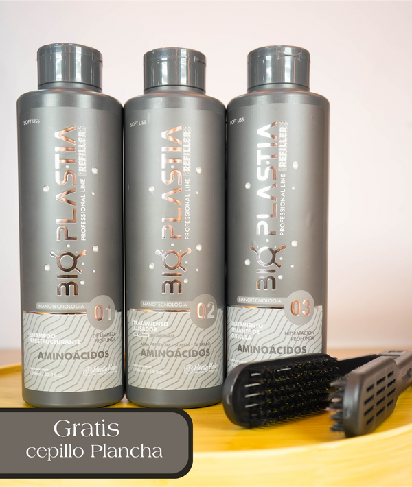 Bioplastia Profesional Line Refiller Kit X3 + GRATIS Cepillo Plancha