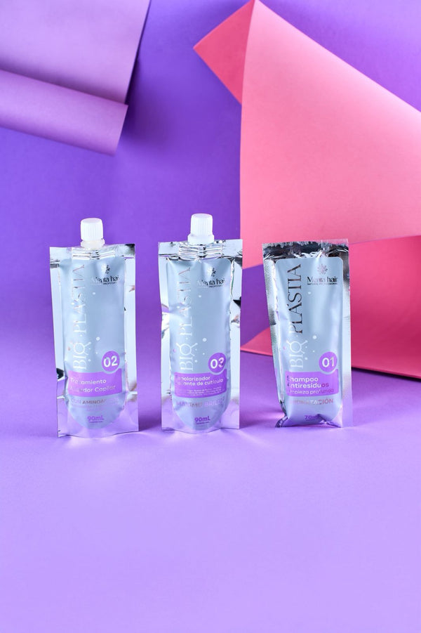 Kit X3 de alisado Bioplastia Profesional Line Refiller