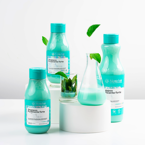 Shampoo Purificante Forte con Menta y Ginkgo Biloba X550ml